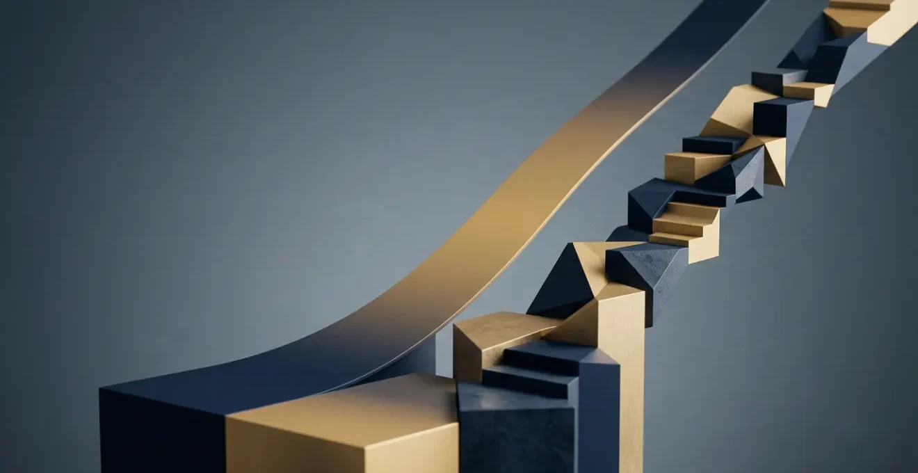 Professional editorial photograph showing investment portfolio growth comparison between passive and active investment strategies in the UK market