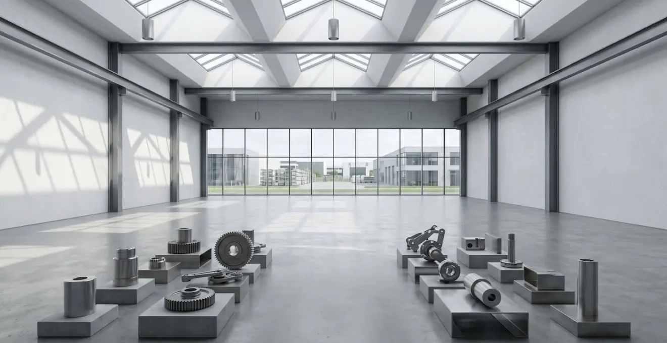 Wide environmental shot showcasing European industrial design precision and minimalist aesthetic