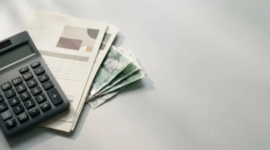 Professional editorial photograph showing strategic financial planning for adult orthodontic treatment