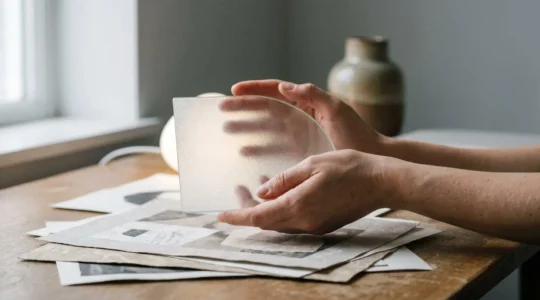 Person holding protective shield over financial documents symbolizing loan protection from life uncertainties